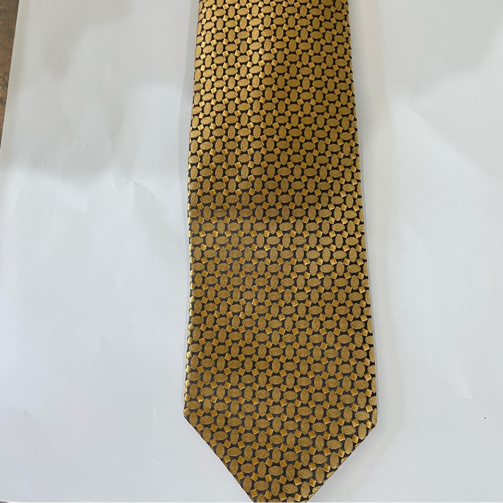 Robert Talbott Gold Micro-Pattern Tie - image 2